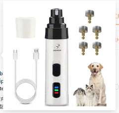 USB Rechargeable Pet Nail Polisher – Electric Nail Grinder for Cats & Dogs