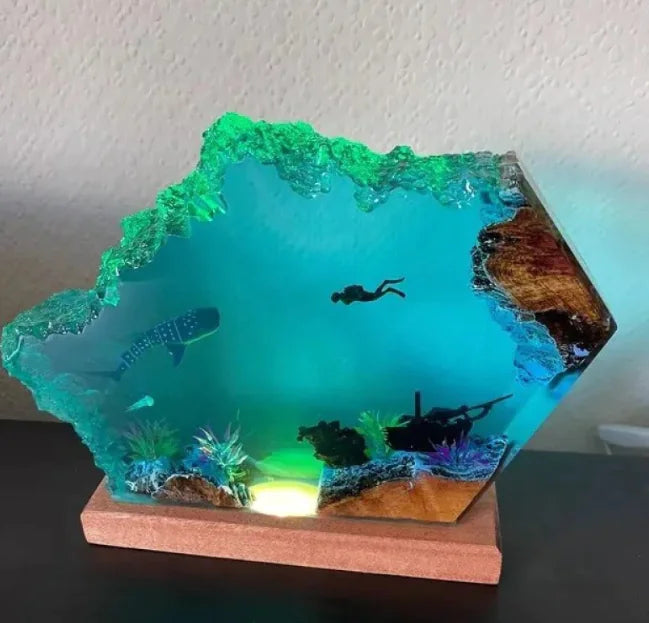 Underwater Diver Resin Table Decor