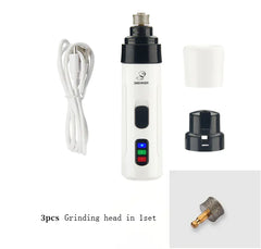 USB Rechargeable Pet Nail Polisher – Electric Nail Grinder for Cats & Dogs
