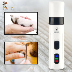USB Rechargeable Pet Nail Polisher – Electric Nail Grinder for Cats & Dogs